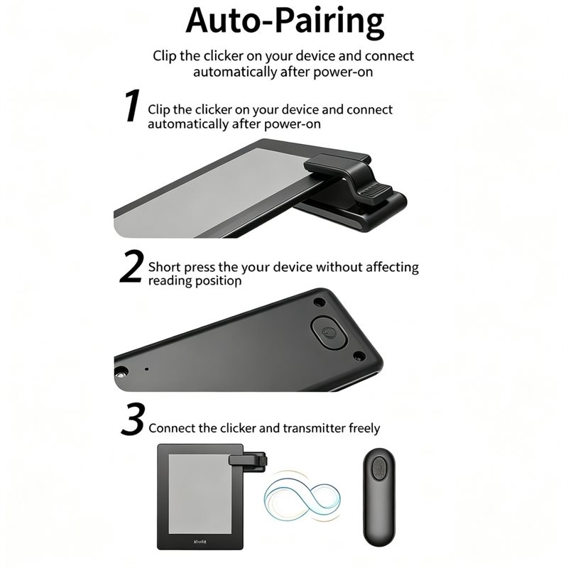 DTB7 Clip-on Bluetooth Page Tu - đánh giá và giá Tablet Accessories For Reading