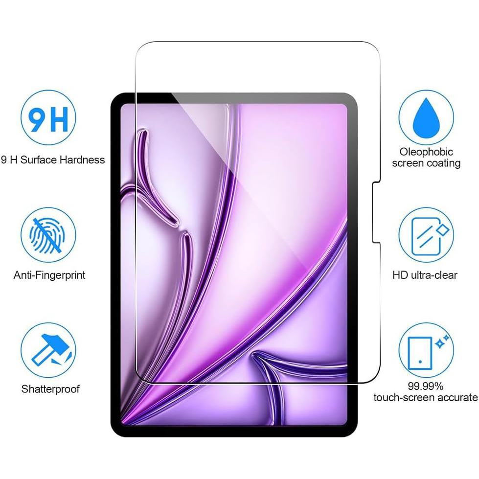2pcs 9H Tempered Glass For iPa - đánh giá và giá Temu Tablet Accessories