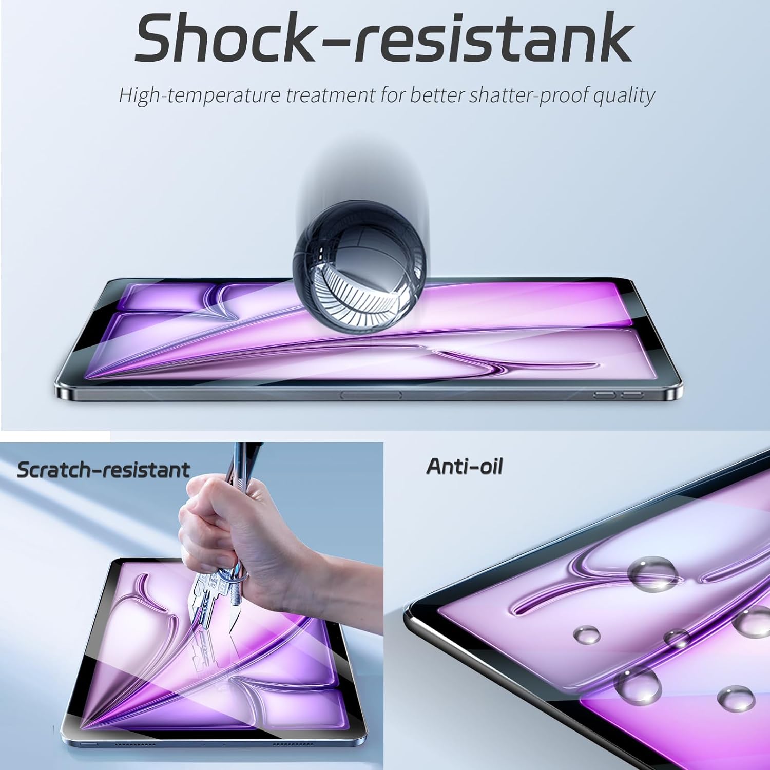 2pcs 9H Tempered Glass For iPa - đánh giá và giá Temu Tablet Accessories